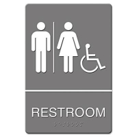 Headline 6" W x 9" H Restroom/Wheelchair Accessible ADA Sign