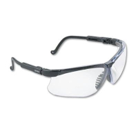 Uvex Genesis Wraparound Safety Glasses, Black Plastic Frame with Clear Lens