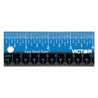 Victor 12" Standard & Metric Stainless Steel Ruler, Blue