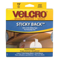 Velcro 3/4" x 15 ft. Sticky-Back Hook & Loop Fastener Tape with Dispenser, White
