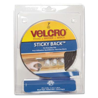 Velcro 3/4" x 5 ft. Sticky-Back Hook & Loop Fastener Tape with Dispenser, Black
