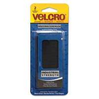 Velcro 4" x 2" Industrial Strength Sticky-Back Hook & Loop Fastener Strips, Black