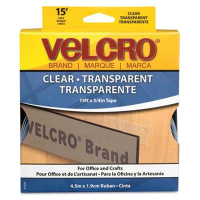 Velcro 3/4" x 15 ft. Sticky-Back Hook & Loop Fastener Tape Roll, Clear