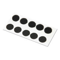 Velcro 3/4" Diameter Sticky-Back Fasteners, Black, 200 Coins/Box