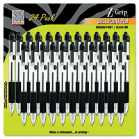Zebra Z-Grip 1.0 mm Medium Retractable Ballpoint Pen, Black, 24-Pack