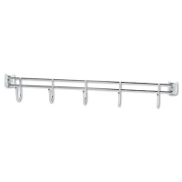 Alera 24" D 2-Pack Hook Bar for Wire Shelving, Silver