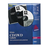 Avery Laser CD/DVD Labels, Matte White, 40/Pack