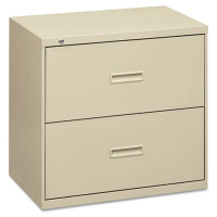 Basyx 482LL 2-Drawer 36" Wide Lateral File Cabinet, Letter & Legal Size, Putty