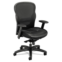 Basyx VL701 Mesh-Back Leather High-Back Task Chair