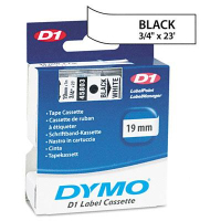 Dymo D1 45803 Polyester 3/4" x 23 ft. Label Maker Tape, Black on White