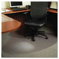 ES Robbins EverLife Medium Pile Carpet 66" W x 60" L with Lip, Crystal Edge Chair Mat 122775