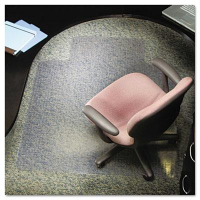ES Robbins EverLife Low Pile Carpet 45" W x 53" L with Lip, Crystal Edge Chair Mat 128173