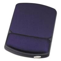 Fellowes 6-1/4" x 10-1/8" Gel Mouse Pad with Wrist Rest, Sapphire/Black
