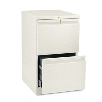 HON Efficiencies 33820RL 2-Drawer File/File Radius Pull Mobile Pedestal, Putty