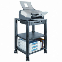 Kantek 3-Shelf Deskside Printer Cart, Black