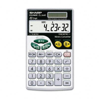 Sharp EL344RB Metric Conversion 10-Digit Wallet Calculator