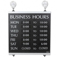 Headline Century 13" W x 14" H Business Hours Sign