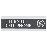 Headline Century 9" W x 3" H Turn Off Cell Phone Office Sign
