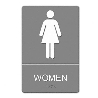 Headline 6" W x 9" H Women Restroom ADA Sign