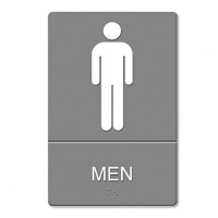 Headline 6" W x 9" H Men Restroom ADA Sign