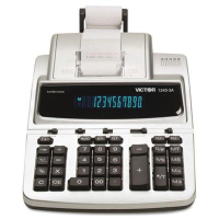 Victor 1240-3A Antimicrobial Two-Color 12-Digit Printing Calculator