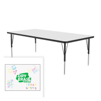 Correll Dry Erase 72" W x 36" D Activity Table, Frosty White