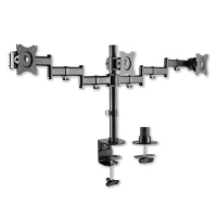 Alera AdaptivErgo Pole-Mounted Triple Monitor Arm Desk Mount Up To 27"