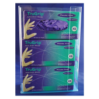 National Marker 10.5" W x 4" D x 15" H Acrylic Glove Box Dispenser
