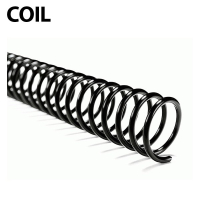Akiles 36" Length Plastic Spiral Coil Bindings 4:1 Pitch (100 pcs), Black