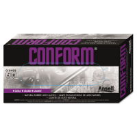 AnsellPro Conform Natural Rubber Latex Gloves, 5 mil, Medium, 100/Pack
