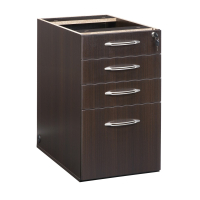 Mayline Aberdeen APBBF20 4-Drawer Pencil/Box/Box/File Suspended Credenza Pedestal Cabinet