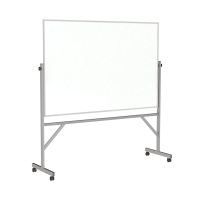 Ghent Porcelain 6' x 4' Aluminum Frame Reversible Mobile Whiteboard