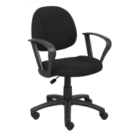 Boss B317 Deluxe Fabric Mid-Back Posture Chair (Shown in Black)