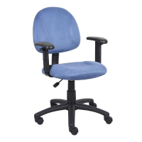Boss B326 Deluxe Microfiber Mid-Back Posture Task Chair (Shown in Blue)