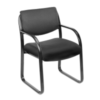 Boss B9521 Fabric Low-Back Guest Chair (Shown in Black)