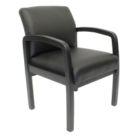 Boss B9580BK-BK LeatherPlus Low-Back Guest Chair