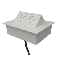Glenbeigh 2-Power Outlet Pop-Up Power Module 72" Cord (Shown in White)