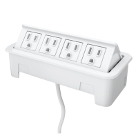Nacre 4-Power Outlet Pop-Up Power Module 72" Cord (Shown in White)