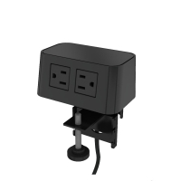 Burele 2-Power Outlet Slide Mount Power Module 72" Cord, (Shown in Black)
