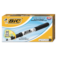 BIC Great Erase Grip Dry Erase Marker, Fine Point, 12-Pack