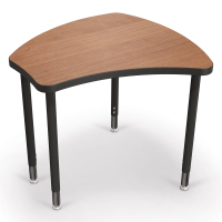 Balt Shapes Large Height Adjustable Student Desk (Shown in Amber Cherry)