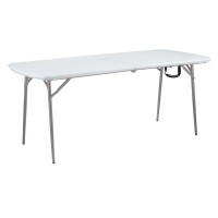 NPS 72" W x 30" D Heavy-Duty Fold-in-Half Table, Speckled Grey