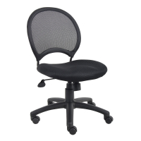 Boss B6215 Mesh-Back Fabric Mid-Back Task Chair