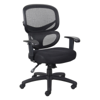 Boss B6338 Ergonomic Mesh-Back Fabric Mid-Back Task Chair (Shown in Standard Model)
