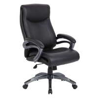 Boss B8661 Pillow-Top LeatherPlus High-Back Executive Office Chair (Shown in Black)