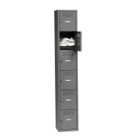 Tennsco Assembled 6-Tier Metal Box Lockers without Legs