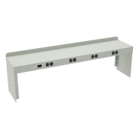 Tennsco 15" W Electric Riser with End Supports for 48” W Mobile Workbench, Light Grey