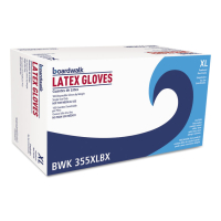 Boardwalk General Purpose Powdered Latex Gloves, X-Large, Natural, 4.4 mil, 1000/Pack