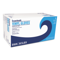 Boardwalk General Purpose Vinyl Gloves, Powder/Latex-Free, 2 3/5 mil, Large, Clear, 100/Pack