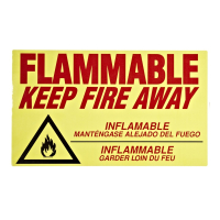 Eagle Flammable Keep Fire Away Label 10.25" x 6.5"